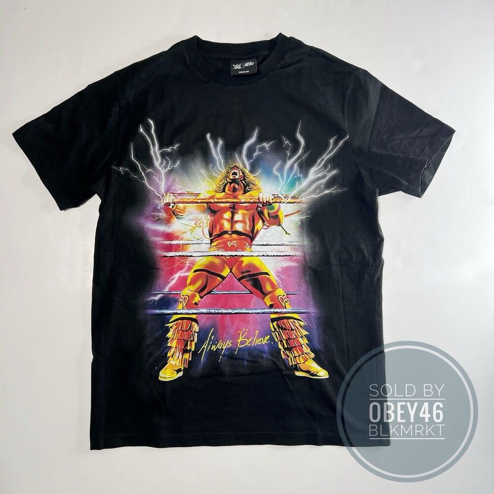 Shoe Palace WWE Legend Ultimate Warrior Black Short Sleeve Tee Mens Medium